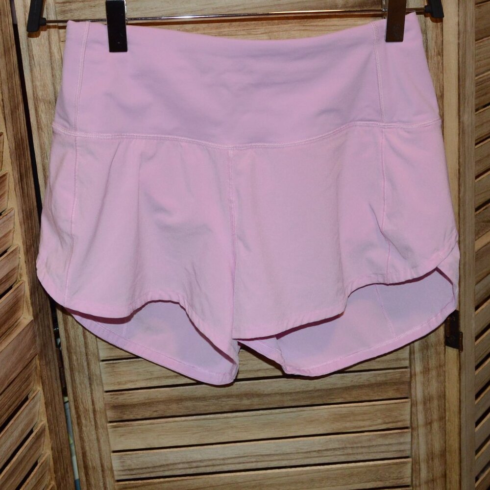 Lululemon 4 Mauve Pink Running Shorts Attached Panty